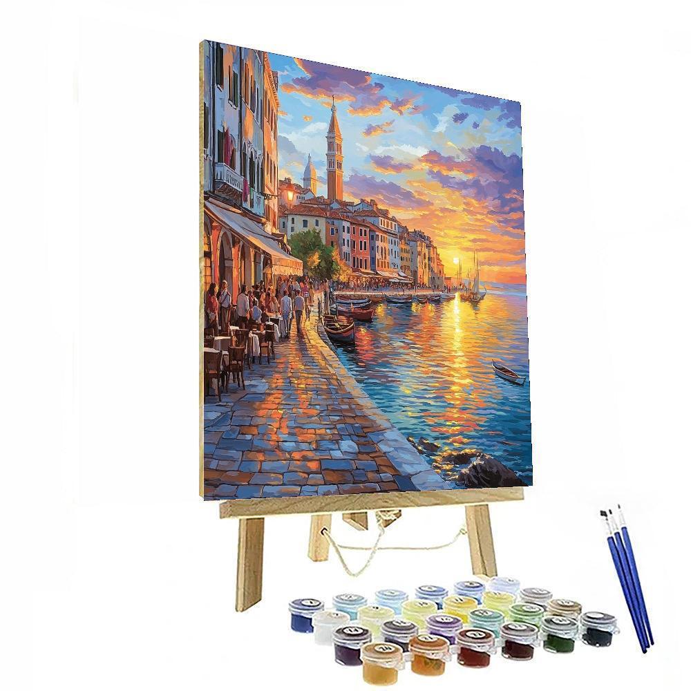 Piran Coastal Town Painting Number Kit