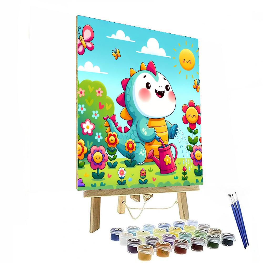 Charming Dragon Garden Paint By Number