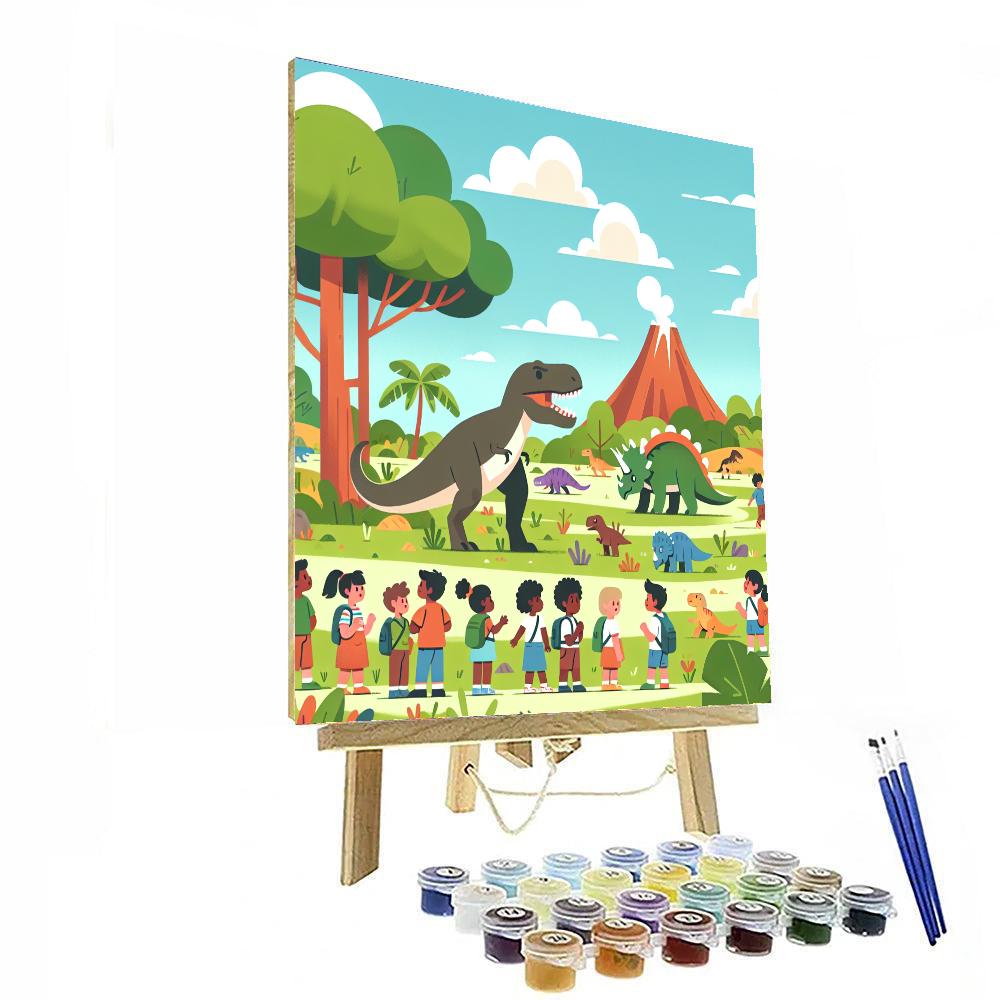 Thrilling Dino World Expedition DIY Paint By Numbers