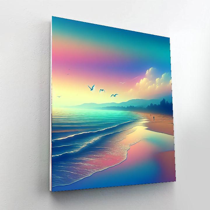 Calming Coastal Escape Painting Number Kit