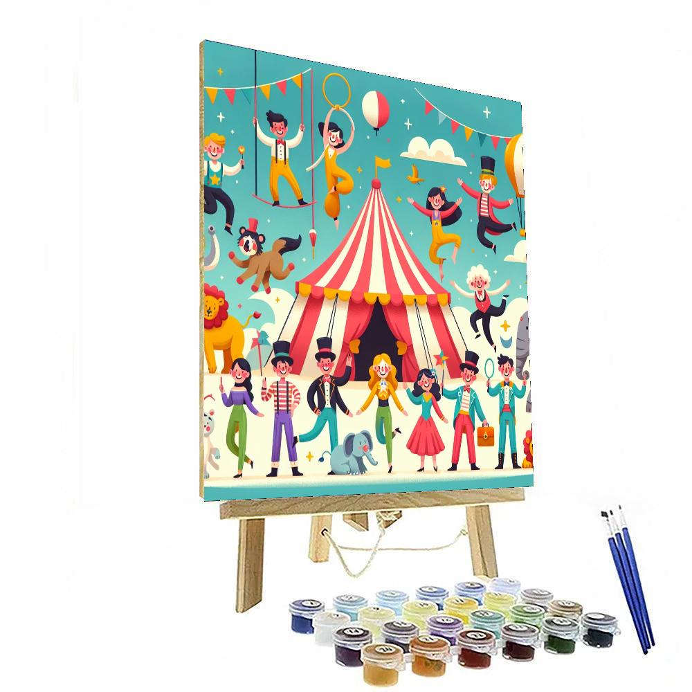 Cheery Circus Performance Paint By Numbers Art