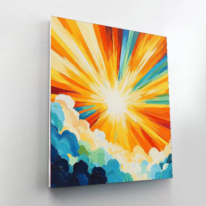 Georges Seurat Inspired Radiant Energy  Paint By Numbers Art