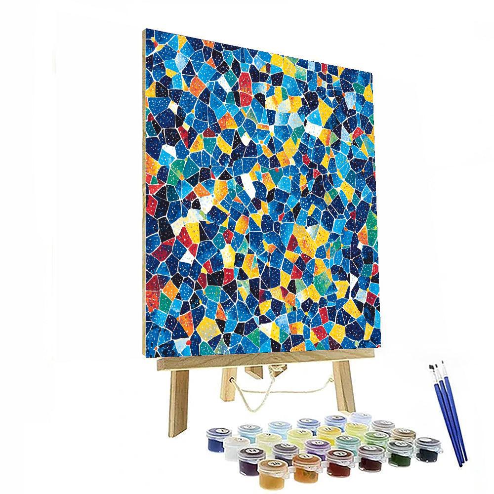 Georges Seurat Inspired Dynamic Geometric Dreamscape  Paint By Numbers Art