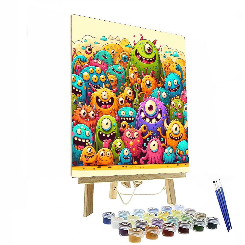 Friendly Monster Playdate Paint By Number