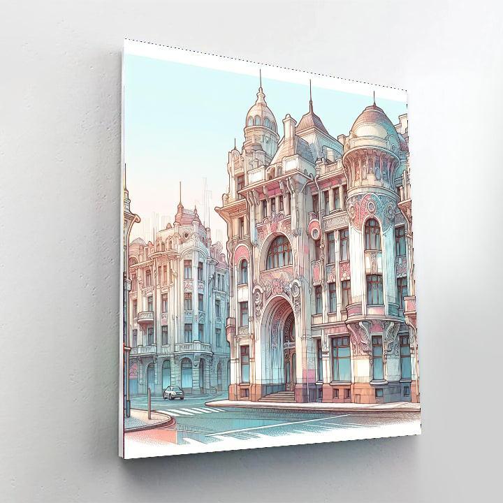 Art Nouveau City Paint By Numbers Kits