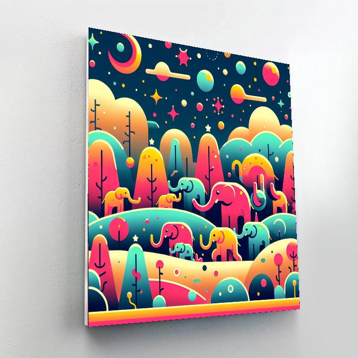 Enchanted Elephant Escape Paint By Numbers