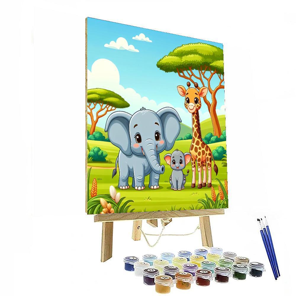 Savannah Wildlife Paint By Numbers Art