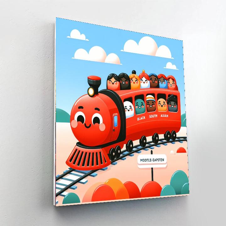 Charming Train Painting By Numbers Kit