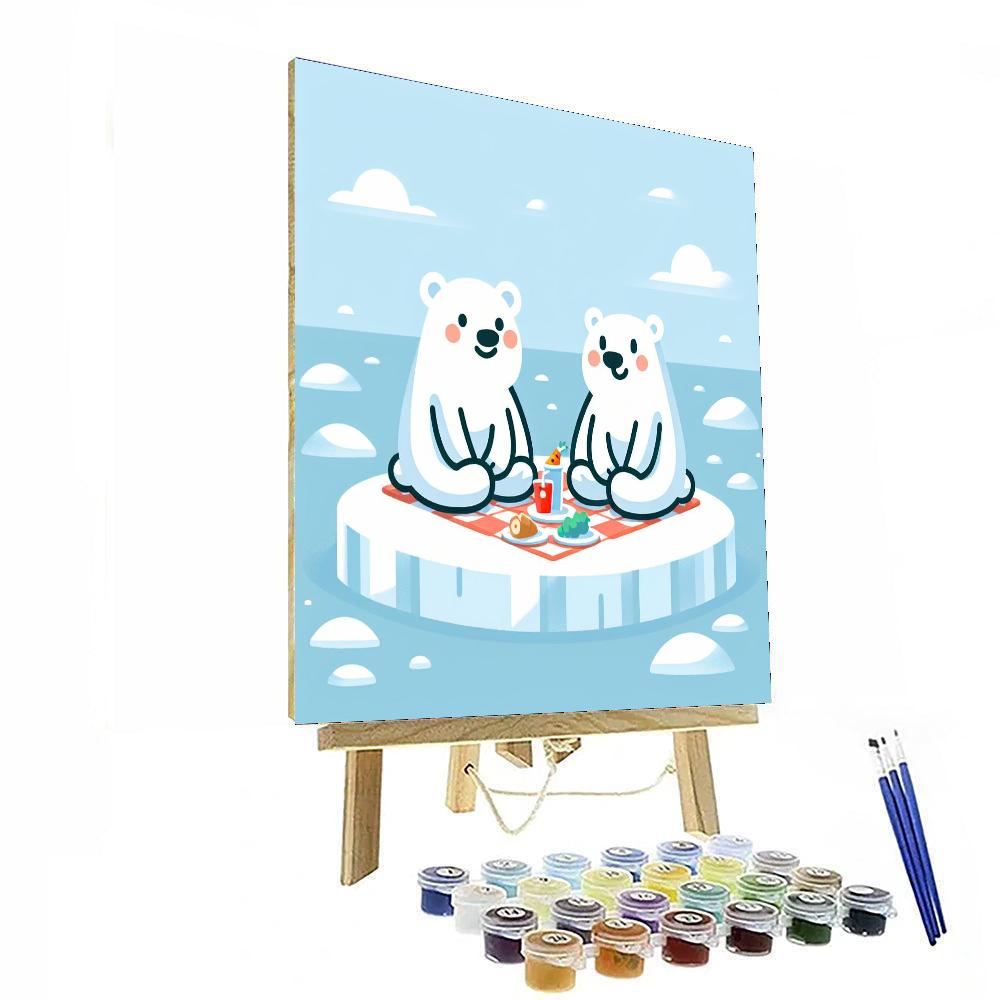 Polar Bear Picnic Paint By Number