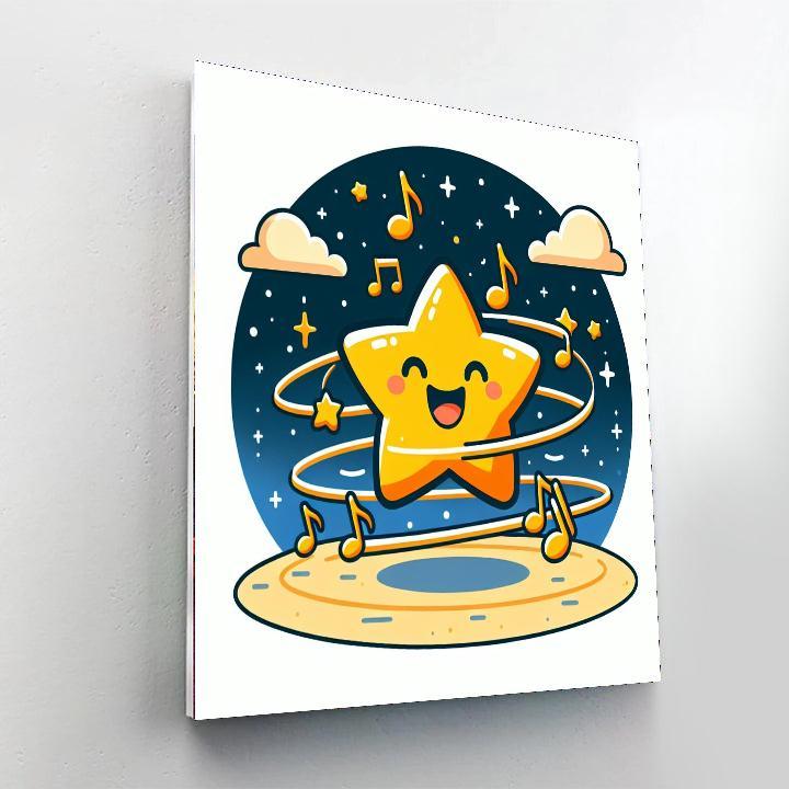 Silly Dancing Star DIY Paint By Numbers
