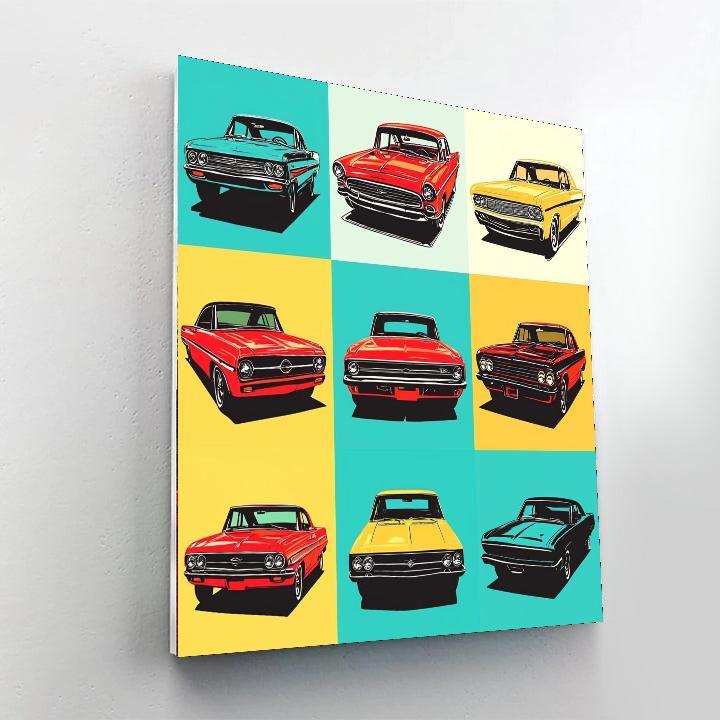 Andy Warhol Inspired Vintage Motors  Paint By Numbers