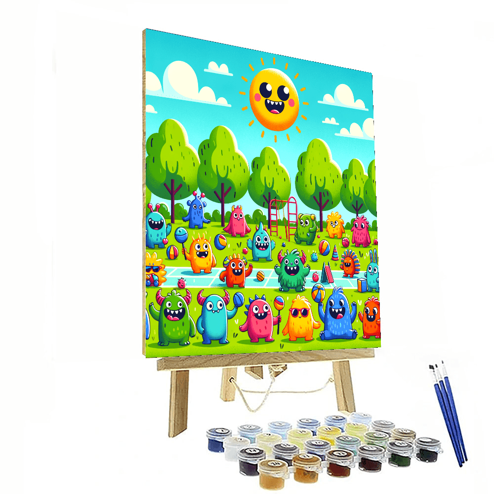 Friendly Monsters Playtime Painting By Numbers Kit