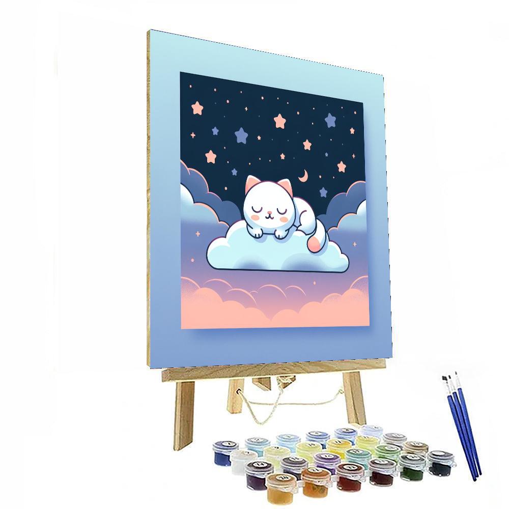 Celestial Catnap Painting Number Kit