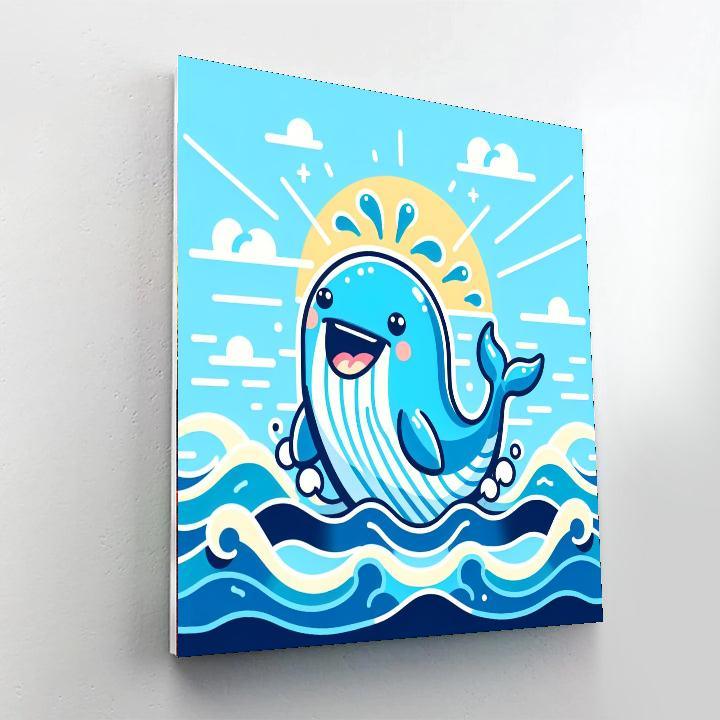 Cheerful Whale Paint By Numbers