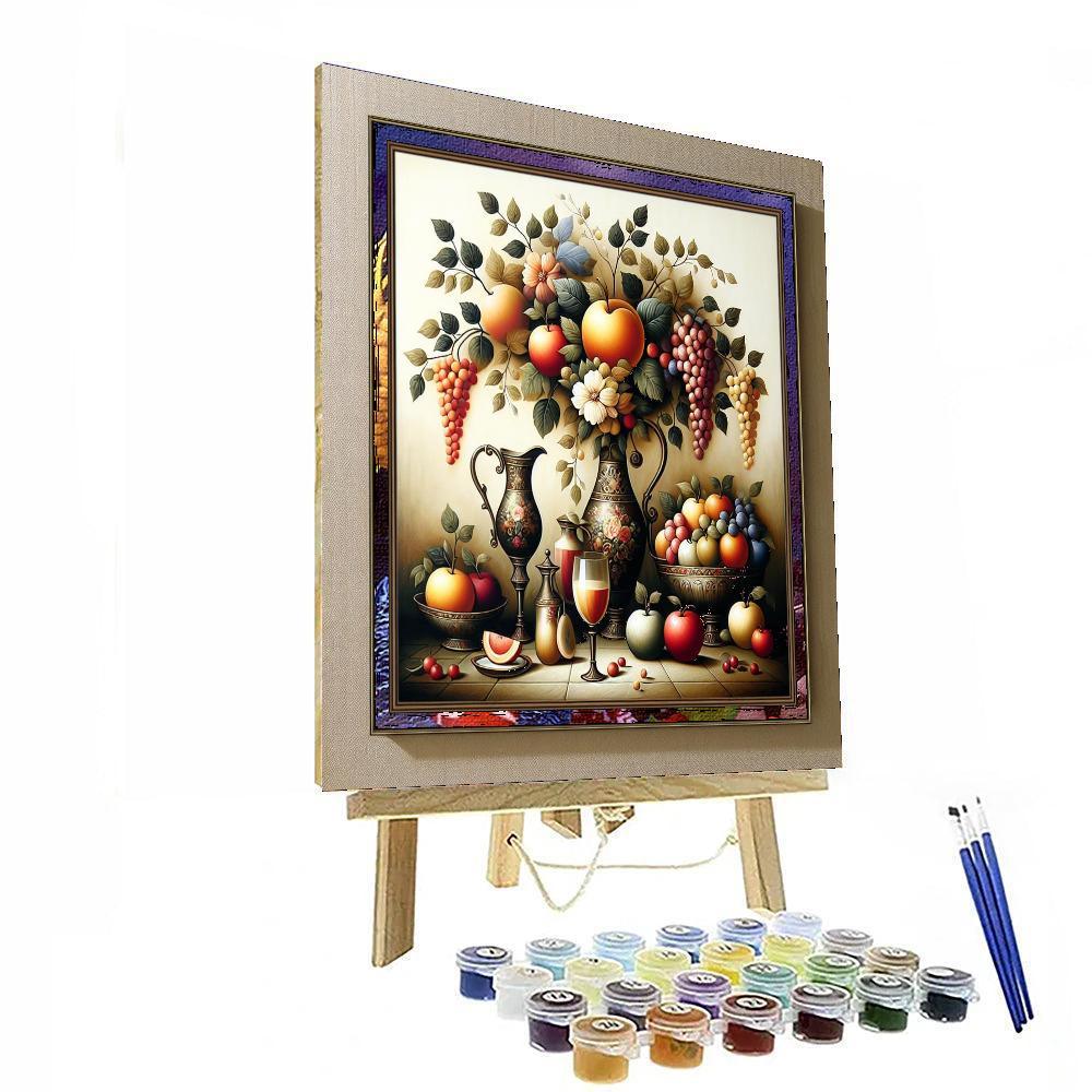 Opulent Orchard Wall Art Painting Number Kit