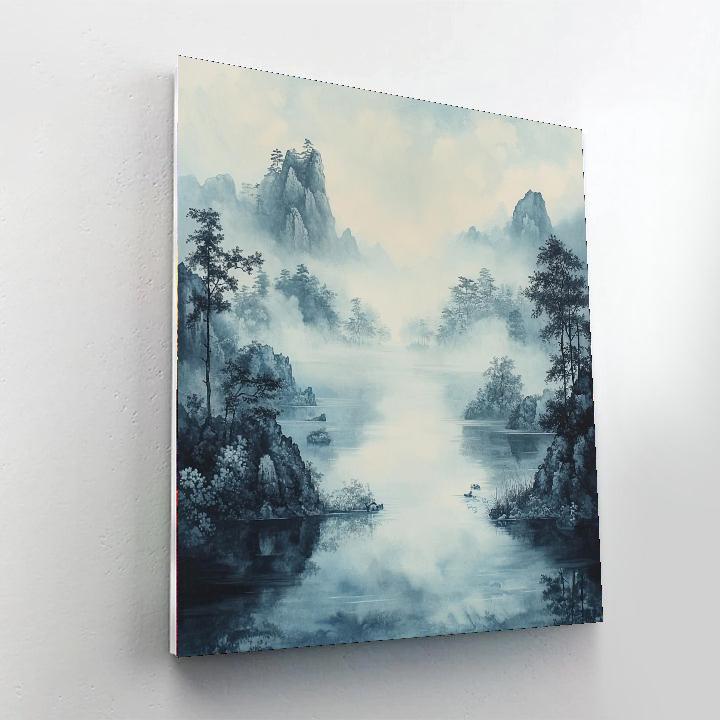 Zhao Mengfu Inspired Harmony In The Mist  Paint By Number