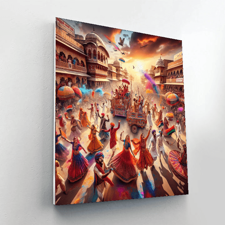 Carnival Of Colors - Jaipur, India Numbered Painting Kits