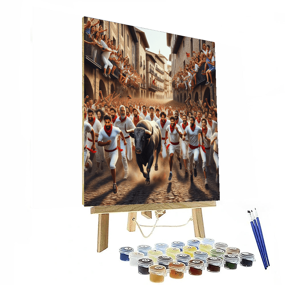 Running Of The Bulls - Spain Paint By Numbers