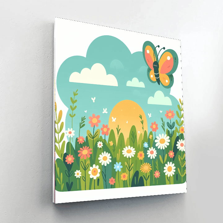 Butterfly's Meadow Adventure Painting By Numbers Kit