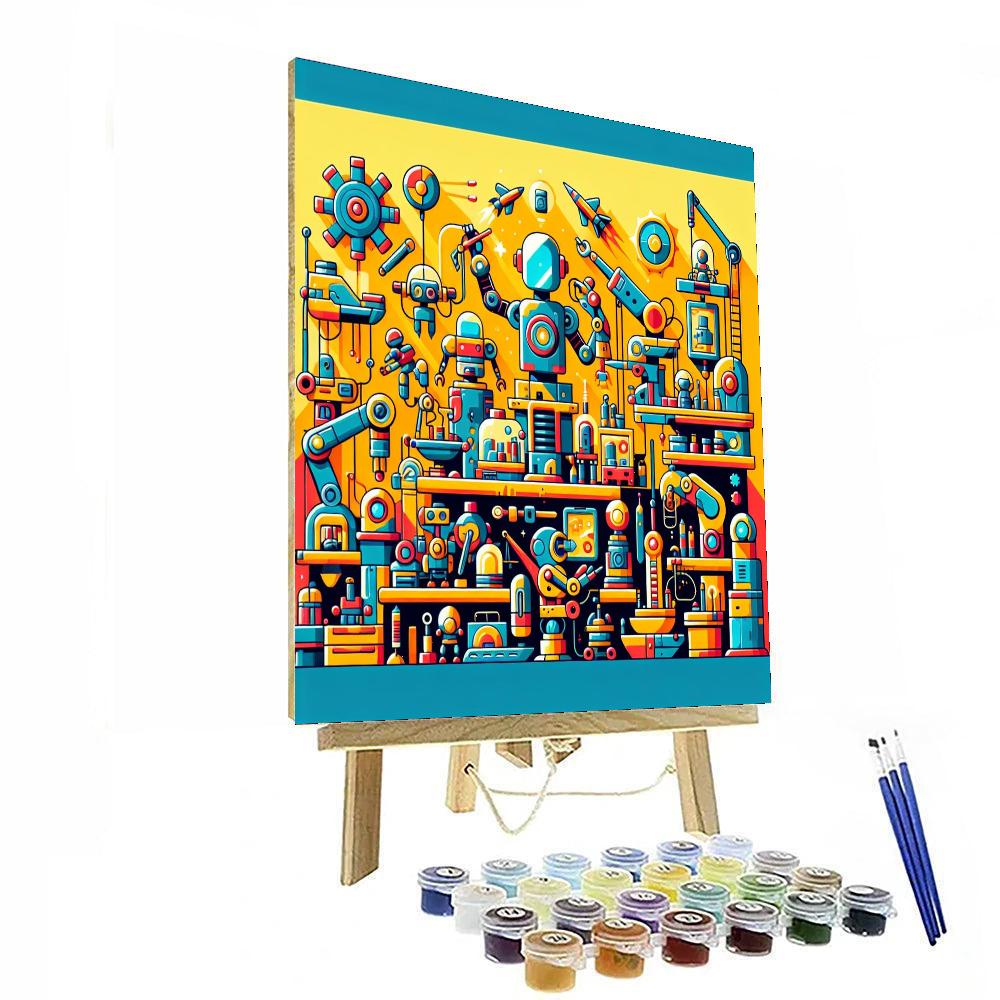 Robot Builder Bonanza Paint By Numbers Art