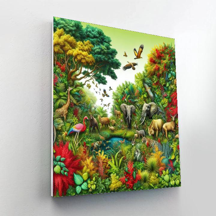 Botanical Wildlife Haven Numbered Painting Kits