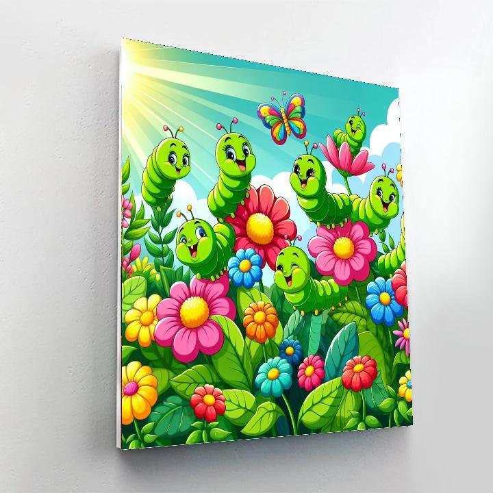 Charming Caterpillars Numbered Painting Kits