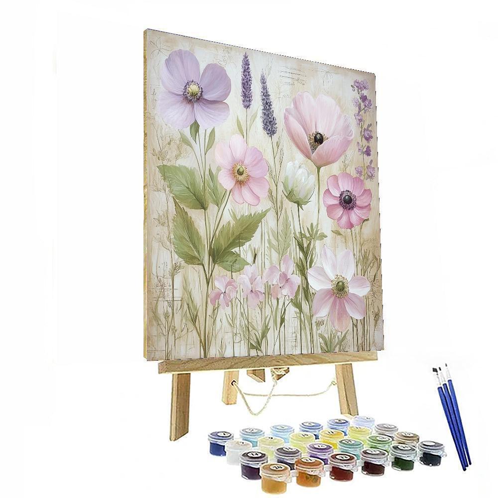 Leonardo Da Vinci Inspired Ethereal Flora  Numbered Painting Kits