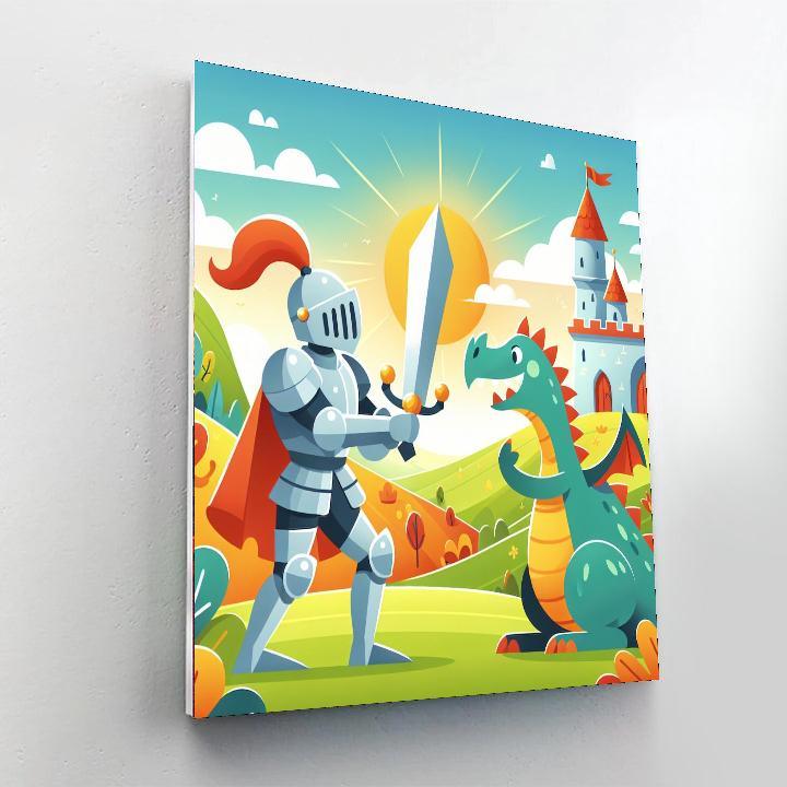 Castle Dragon Defender Number Painting