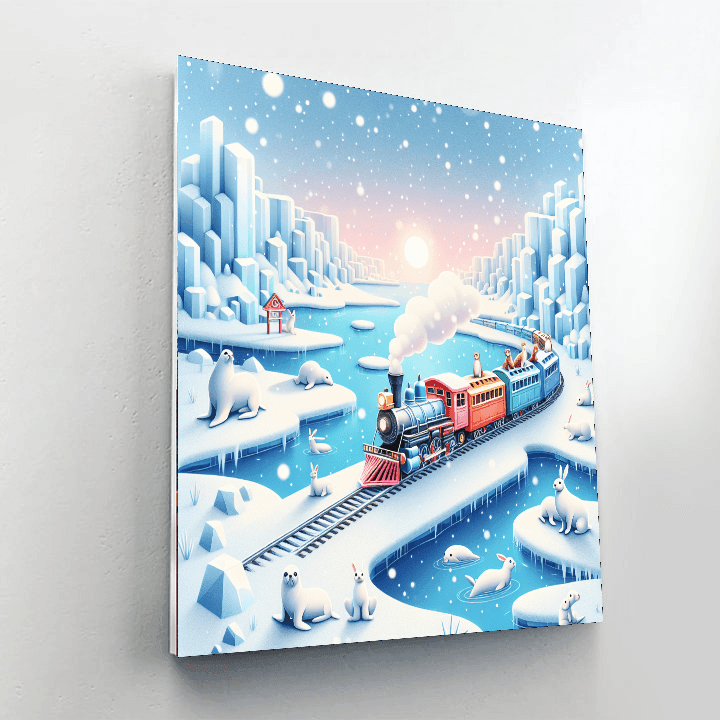 Artic Polar Express Number Painting
