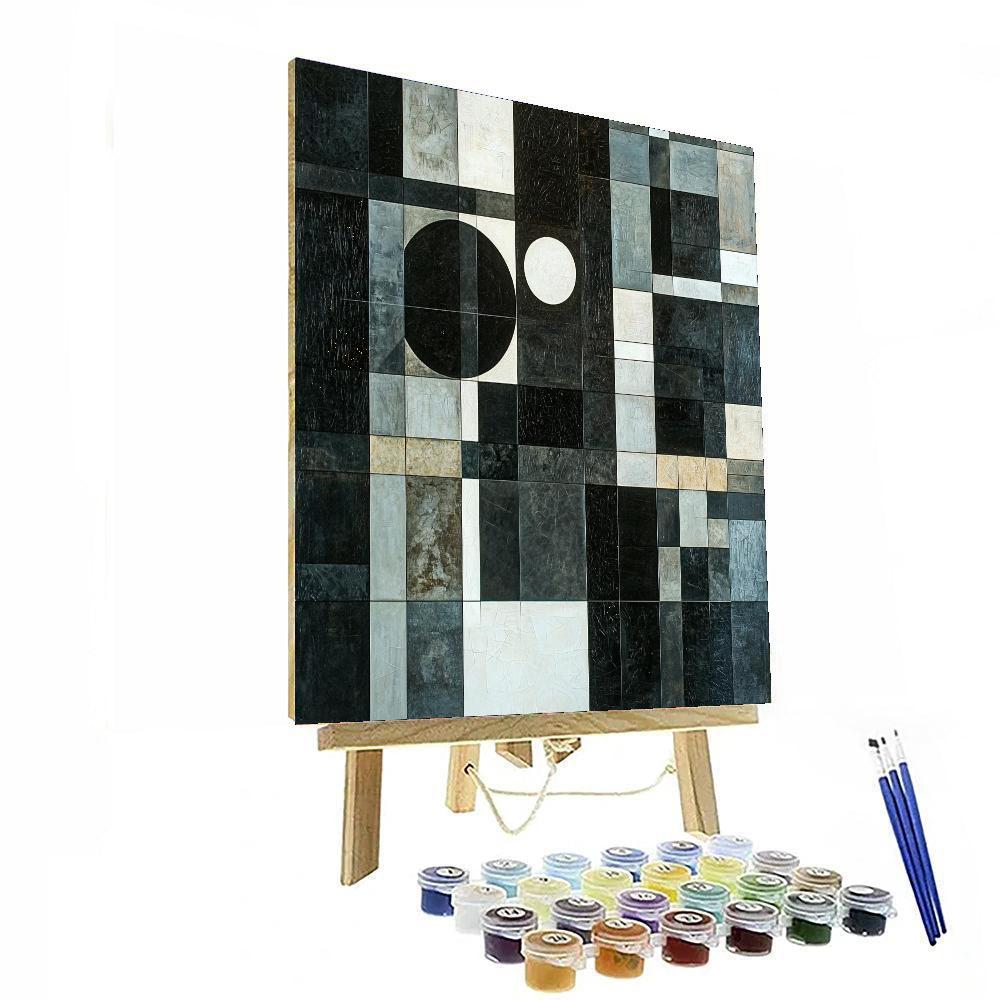 Kazimir Malevich Inspired Monochrome Fusion  Painting Number Kit