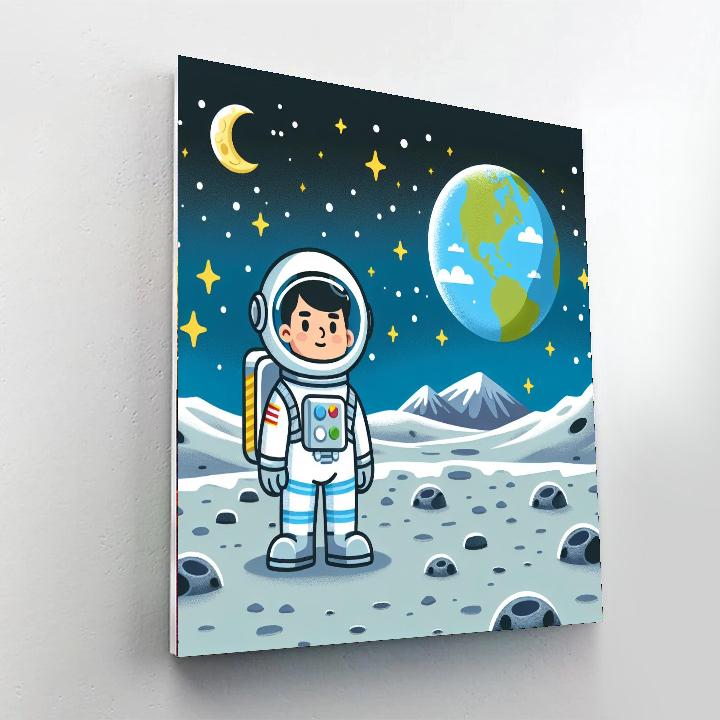 Astronaut Moon Walk Paint By Numbers Art