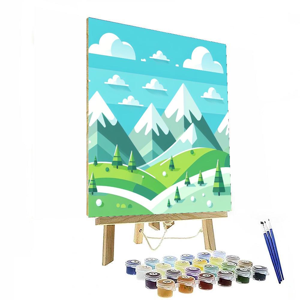 Majestic Mountain Mystery Painting Number Kit