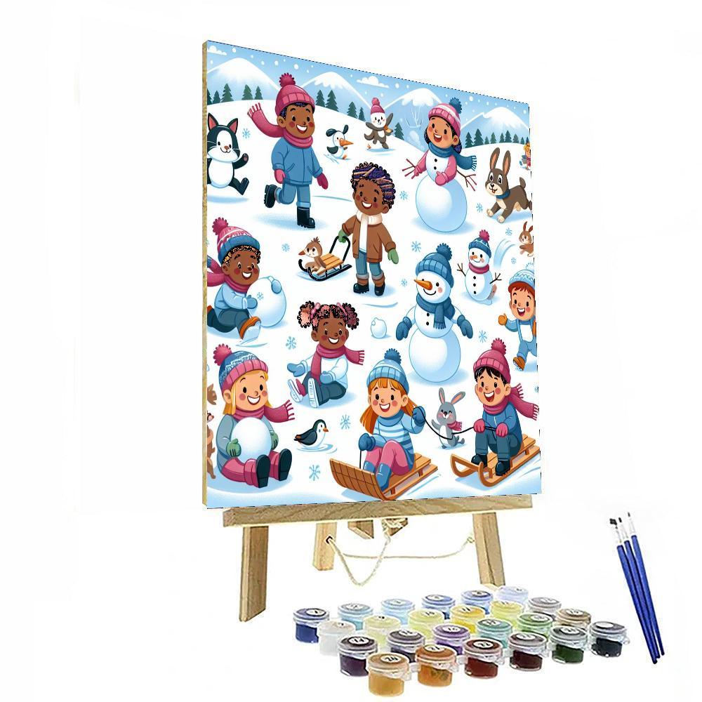 Giggly Snowy Adventures Numbered Painting Kits