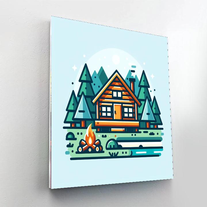 Explorer's Cabin Paint By Numbers Art
