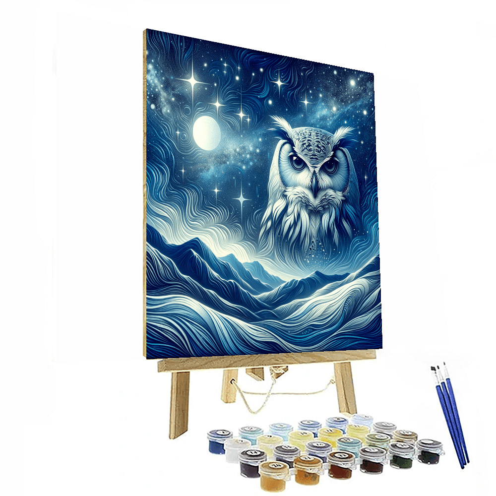 Owl's Night Watch Number Painting
