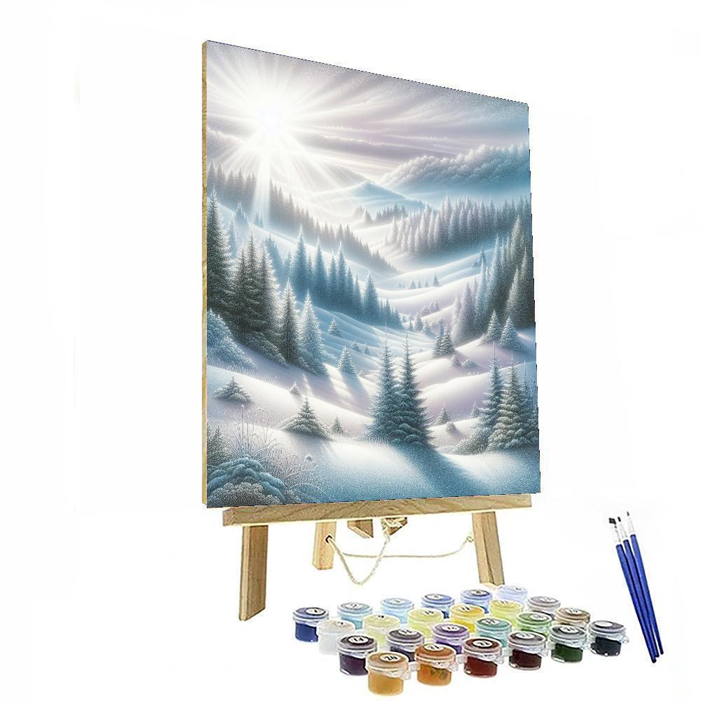 Frosted Winter Landscape Paint By Number