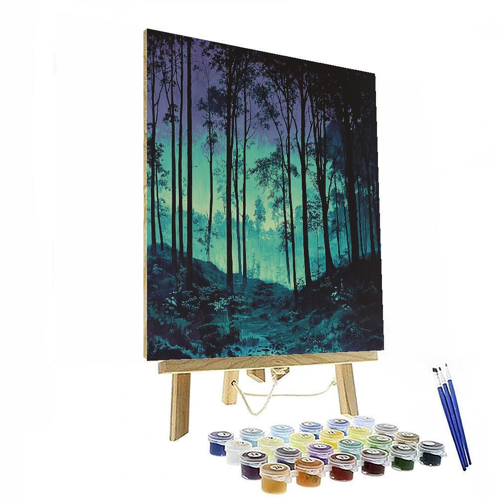 Caspar David Friedrich Inspired Gothic Forest Twilight  Paint By Number