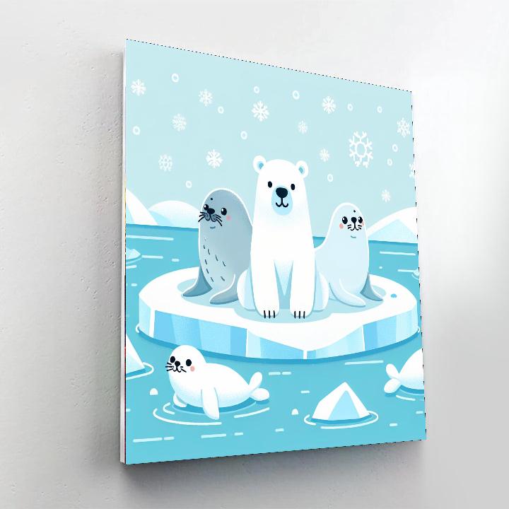 Cozy Polar Retreat Numbered Painting Kits