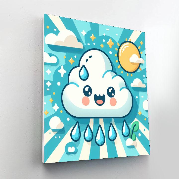 Curly Cloud Painting By Numbers Kit
