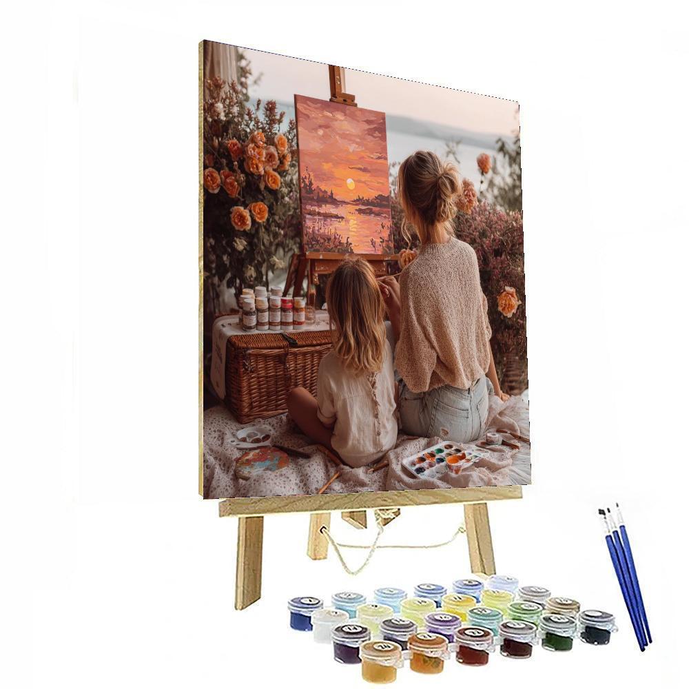 Sunset Picnic With Mom Paint By Numbers Kits