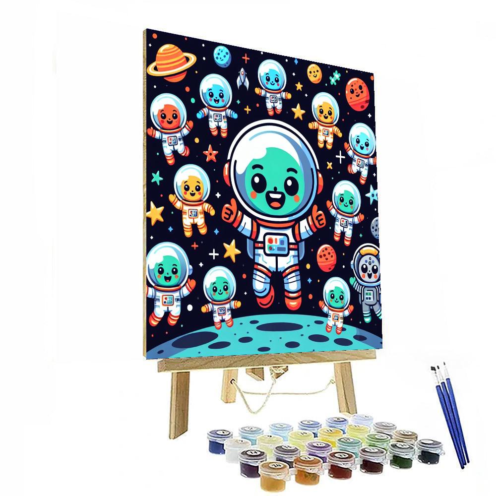Alien Astronauts Adventure Painting By Numbers Kit