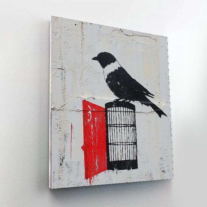 Banksy Inspired Fragile Freedom  Paint By Color