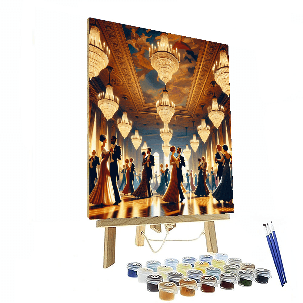Chic Art Deco Ballroom Number Painting