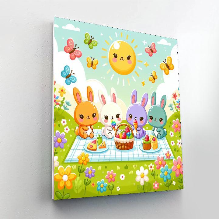 Buzzy Bunny Picnic Painting Number Kit