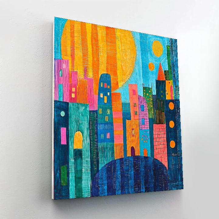 Paul Klee Inspired Rhythmic Color Dance  Numbered Painting Kits