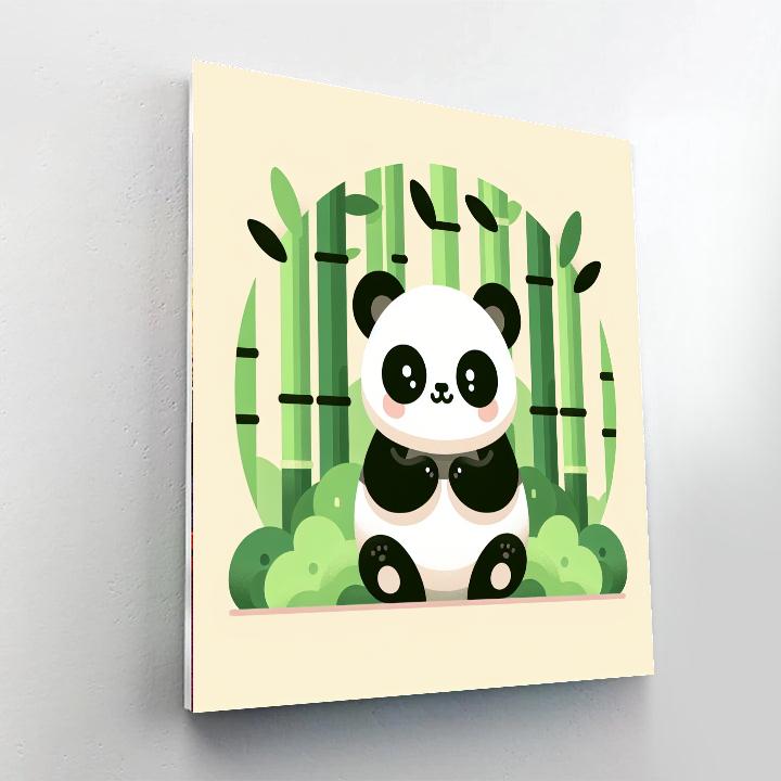 Panda Bamboo Paradise Numbered Painting Kits