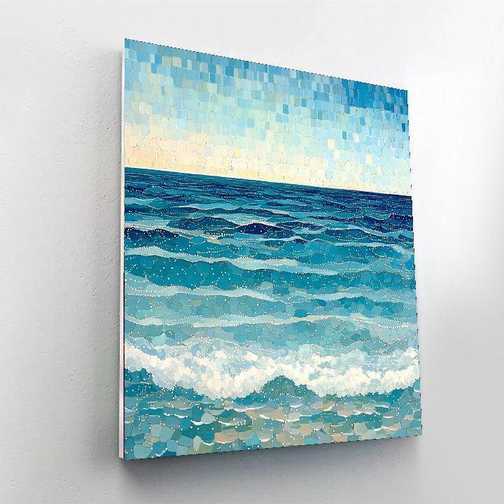 Georges Seurat Inspired Serene Sea Symphony  Paint By Numbers