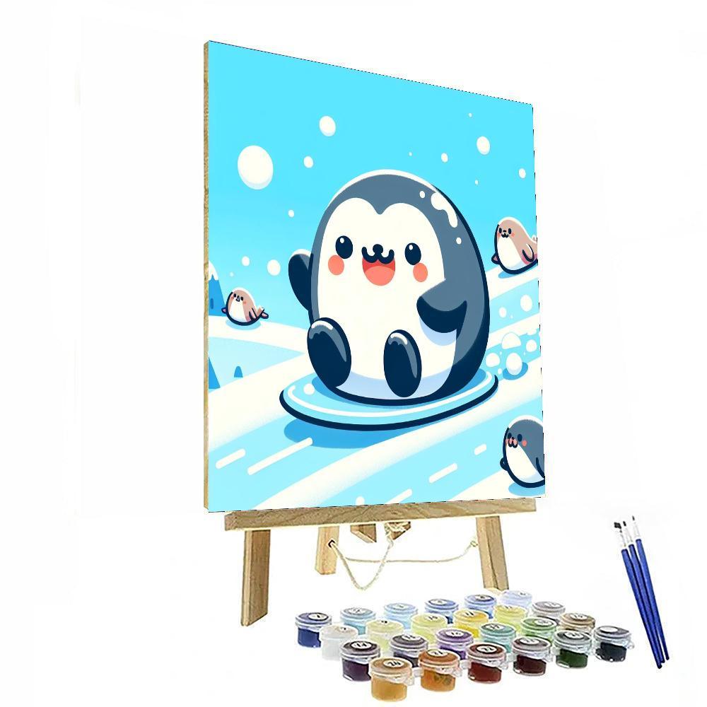 Brave Little Penguin Paint By Color