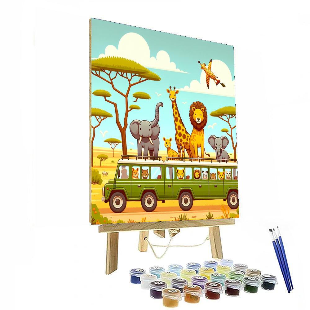 Safari Discovery Caravan Painting By Numbers Kit