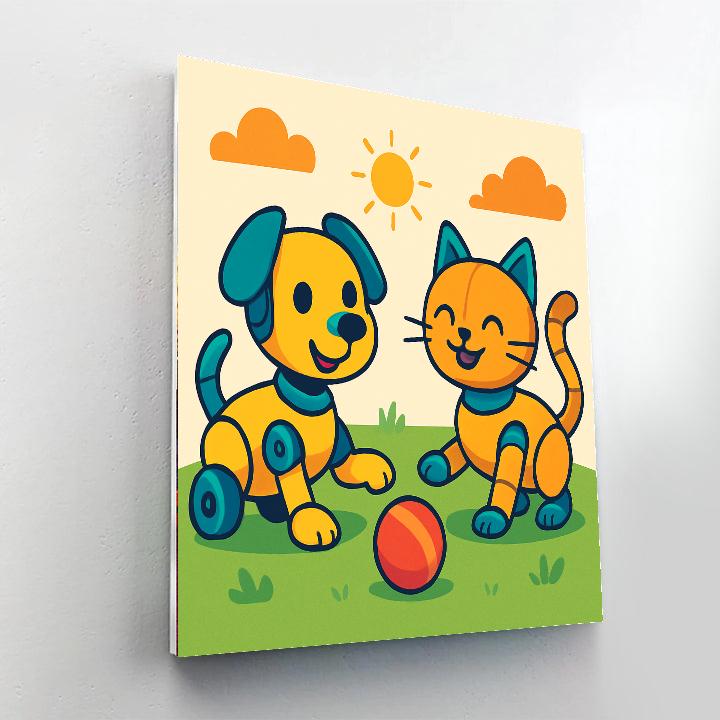 Creative Robot Pets Paint By Color